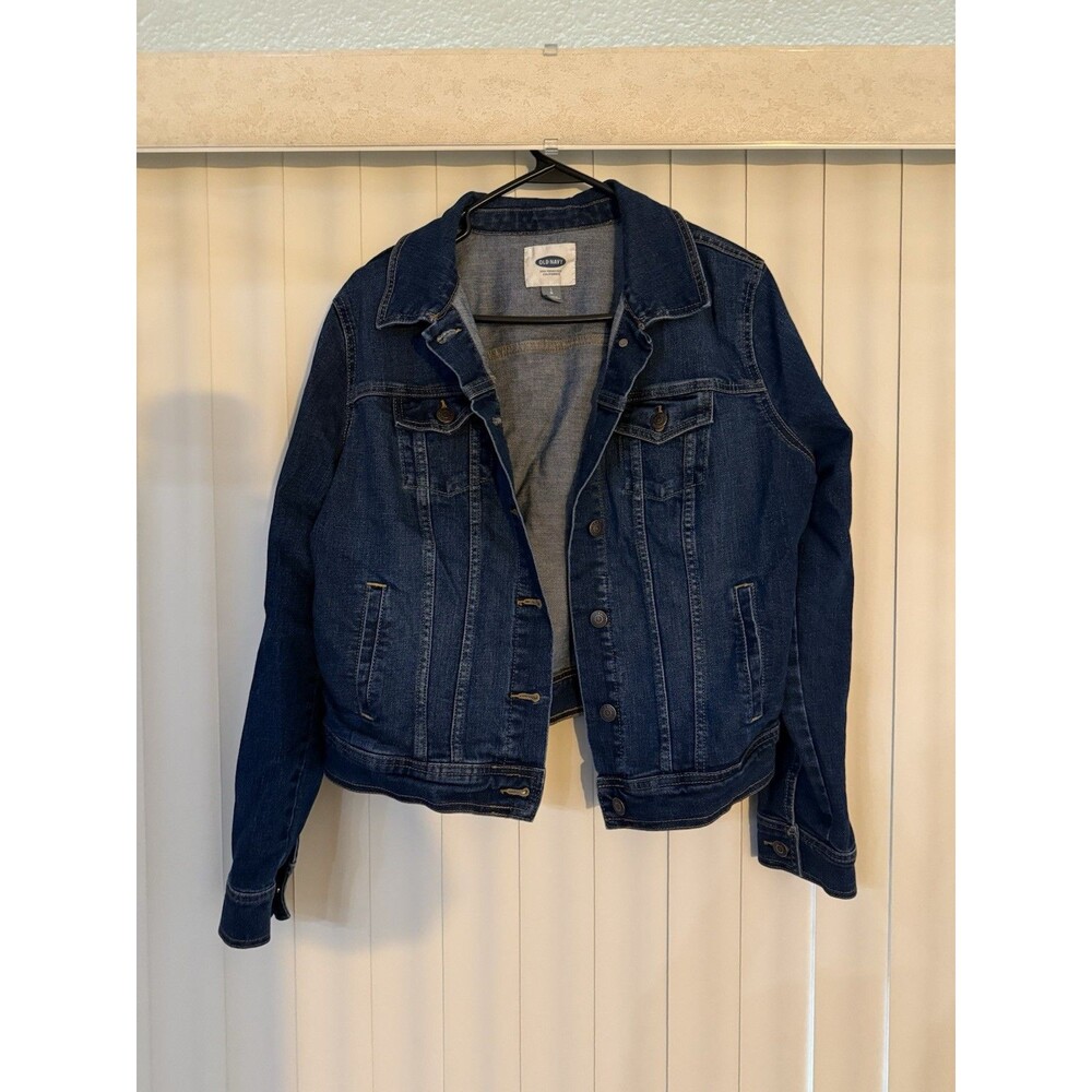 Womens Old Navy Blue Jean Jacket Size Small Sz Large